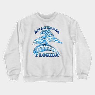 Anastasia Florida Vacation Tribal Dolphins Crewneck Sweatshirt